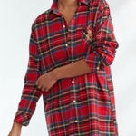 Ralph Lauren Lauren  Plaid Brushed Twill Ballet Sleep Shirt Women’s 2X Photo 0