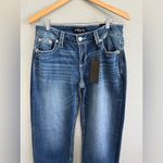 NWT | Fleur by Miss Me Wide Leg Jeans Size 29/8 Embroidered Medium Wash Photo 1