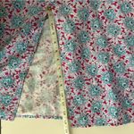 Loft  Floral Button Pull-on Midi Skirt Women’s size Medium Pink Blue Green colors Photo 6
