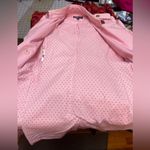Jones New York Vintage  Pink Trench Coat With Polka Dot Lining Women’s Size M Photo 9