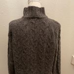 Talbots Soft, Oversized Mock Turtleneck  Wool Blend Cableknit Sweater Photo 3