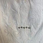 Ivory colored organic leather jacket with intentional distressing and raw edges White Photo 4