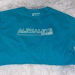 Alphalete  Blue Cropped Lifestyle Graphic Tee size XL Photo 0