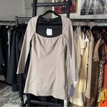 ZARA Houndstooth Long Sleeve Square Neck Mini Dress Photo 2