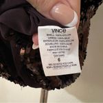 Vince brown bronze sequins nylon silk racerback shift mini dress 6 Photo 6