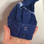 Athleta  silk blend tie dye navy and white stripe kaftan shirt coverup size XS Photo 7