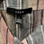 Drew  Anthropologie pastel rainbow button up tie front blouse size large bohemian Photo 5