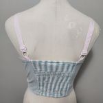 SO  mixed stripe oversized button down and bralette size medium Photo 13
