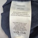 Quince Women's 100% European Linen Button‎ Front Midi Dress Navy Blue Sz Medium Photo 5