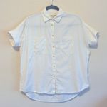 Madewell Courier Shirt oversized white short sleeve buttondown cotton shirt, XS Photo 5