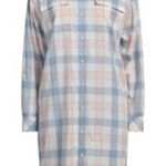 Barbour  Summer Millcross Dress Cotton Linen Plaid Midi Size 6 Photo 0