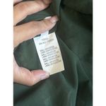 FRNCH  Womens Medium Blouse Floral Green VNeck Grandmacore Grunge Lined Tie Back Photo 2