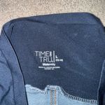 Time & Tru  High-Waisted Maternity Blue Denim Shorts Size Large Photo 1