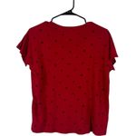 MNG by Mango Red Paisley Print Short Sleeve Casual T Photo 1