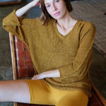 Free People Beach Naomi Tunic Sweater Swim Cover Up Mustard Yellow Gold Medium Photo 0