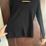 Ann Taylor | Black 100% Cashmere Slim Fit Cashmere Sweater | Medium Photo 3