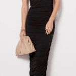 Good American Black Ruched Maxi Dress Size 3 (Size Large) Photo 0