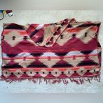 Free People  Red and Black Patterned Poncho Photo 7