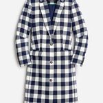 J.Crew NWT Alfie Topcoat in Ivory Blue Buffalo Check Italian Wool Coat 10 Photo 0