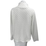J.Crew Women's White Long Sleeve Quilted Turtleneck Pullover Sweater Top Size L Size L Photo 1