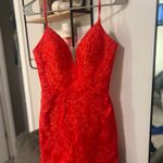 Red Lace Homecoming/Formal Dress Size 4 Photo 0