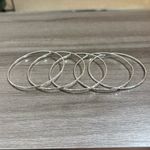 Set of 5 Silver Bangle Bracelets Size 8 Photo 2