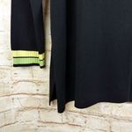 Exclusively Misook Cardigan Womens Plus 3X Black Green Yellow Trim V Photo 12