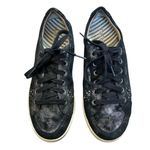TAOS Freedom Suede black metallic silver shimmer studded sneakers size 8.5 Photo 2