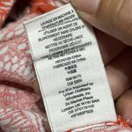 Free People  Women's Linen Blend Orange Printed Ankle Boho Summer Pants Size 6 Photo 5