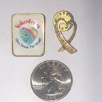 Vintage Gold Tone Volunteer Pins Set Photo 2