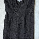 Shareen  Collections V Neck Black Lace Dress Photo 2