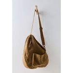 Free People Gretta Khaki Brown Canvas Sling Shoulder Bag Purse Flawed Photo 7