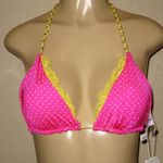Beach Bunny  Sun Bunny Lady Lace Triangle Bikini‎ Top nwt Photo 1