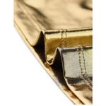 Allegra K  Women's Gold Metallic Deep V Top Size XS Photo 4