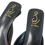 Sam Edelman  Leopard Print Calf Hair Mules Square Toe Horsebit Buckle Heels 8.5 Photo 2