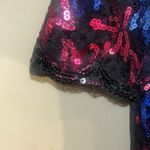 Vintage Scott McClintock Sequin Bodice Satin Puff Skirt Gown Dress 6 RARE Black Photo 3