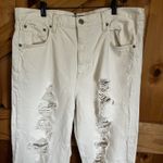 Aeropostale  Woman's 16R‎ 90s Baggy White Distressed Jeans New No Tags Photo 1