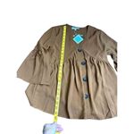 Hayden  Los Angeles boutique ruffle button down blouse bell sleeve size M NWT bur Photo 5