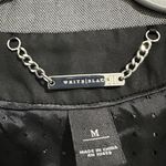 White House | Black Market Women’s Grey Textured Ruffle Blazer Jacket Sz M Medium Photo 1