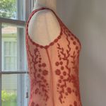Free People  Embroidered Shift Dress Beach Coverup Orange Small Boho Photo 4