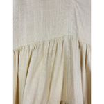 Girl And The‎ Sun Mustard Yellow Lorey Long Puff Sleeve Tiered Linen Blend Dress Size L Photo 3