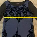 Hale Bob  Elisa Beaded Velvet Burnout Long Sleeve Dress in Blue Photo 4