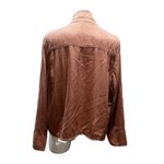 C&C California Women's Pink Chambray Button-Up Top XL Long Sleeve Collared Photo 3