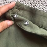 American Eagle olive green tie front wrap skirt Photo 3