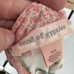 Band of Gypsies Women's Floral Sheer Open Front Kimono Duster Cream Pink Small Photo 3