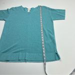 Chico's Chico’s Turquoise Blue Mesh Sweater Vanity Size 1 US Medium / 8 Short Sleeve Photo 8