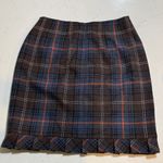 CAbi Plaid Women's Skirt in Blue and Brown. Photo 0