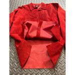 Vintage DA CAVANNA Red Suede Leather Button Up Shirt Jacket Women's Size L Size L Photo 4