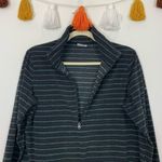 Columbia  Black Gray Stripe Half Zip Pullover Sweatshirt Size Medium Photo 2