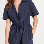 Sweaty Betty NWT Anytime Short Sleeve Romper Navy Blue Nylon Size Small Photo 2